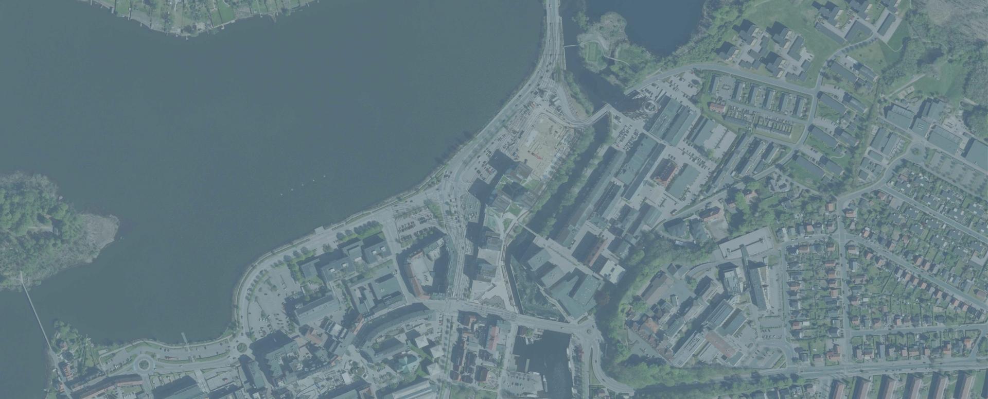 kort over Silkeborg midtby